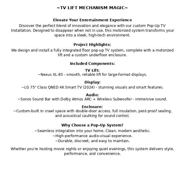 TV Lift Mechanism Magic project details