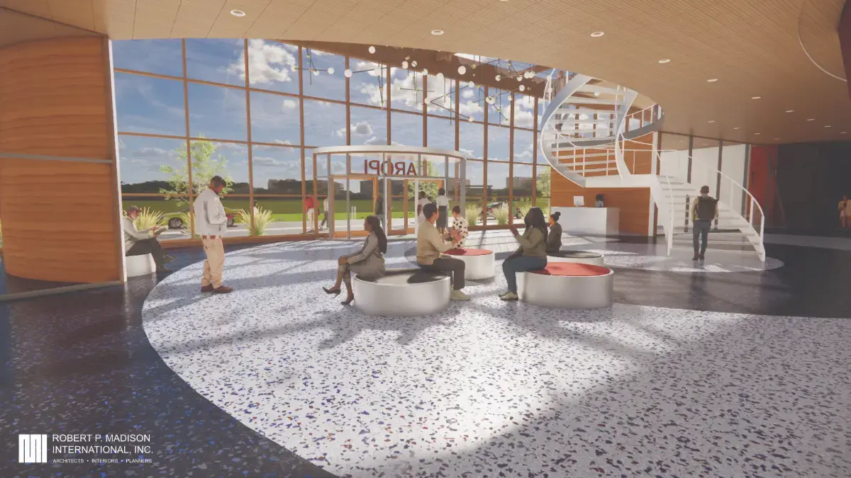 Interior lobby render