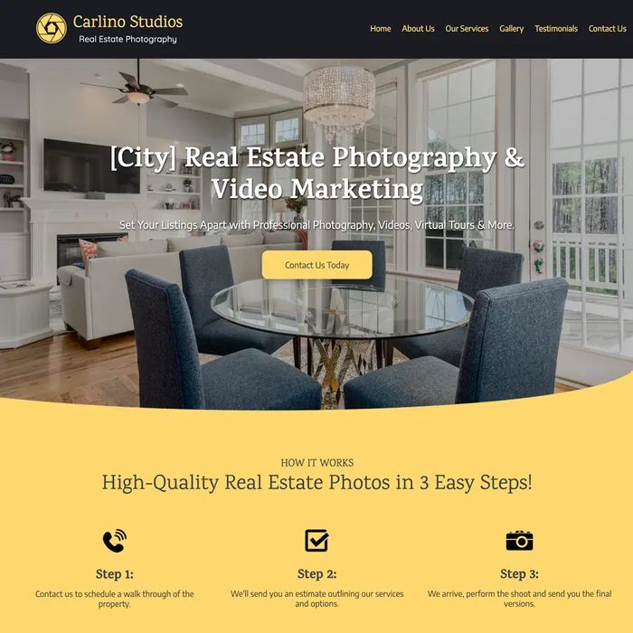 Real Estate website example