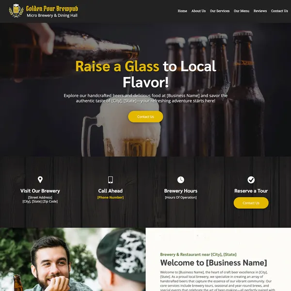 Brewery website example