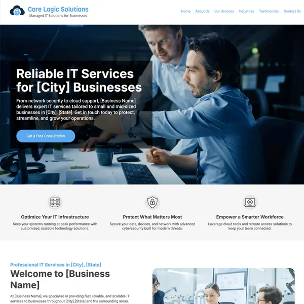 IT Services website example