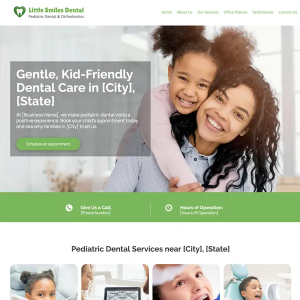 Dentistry website example