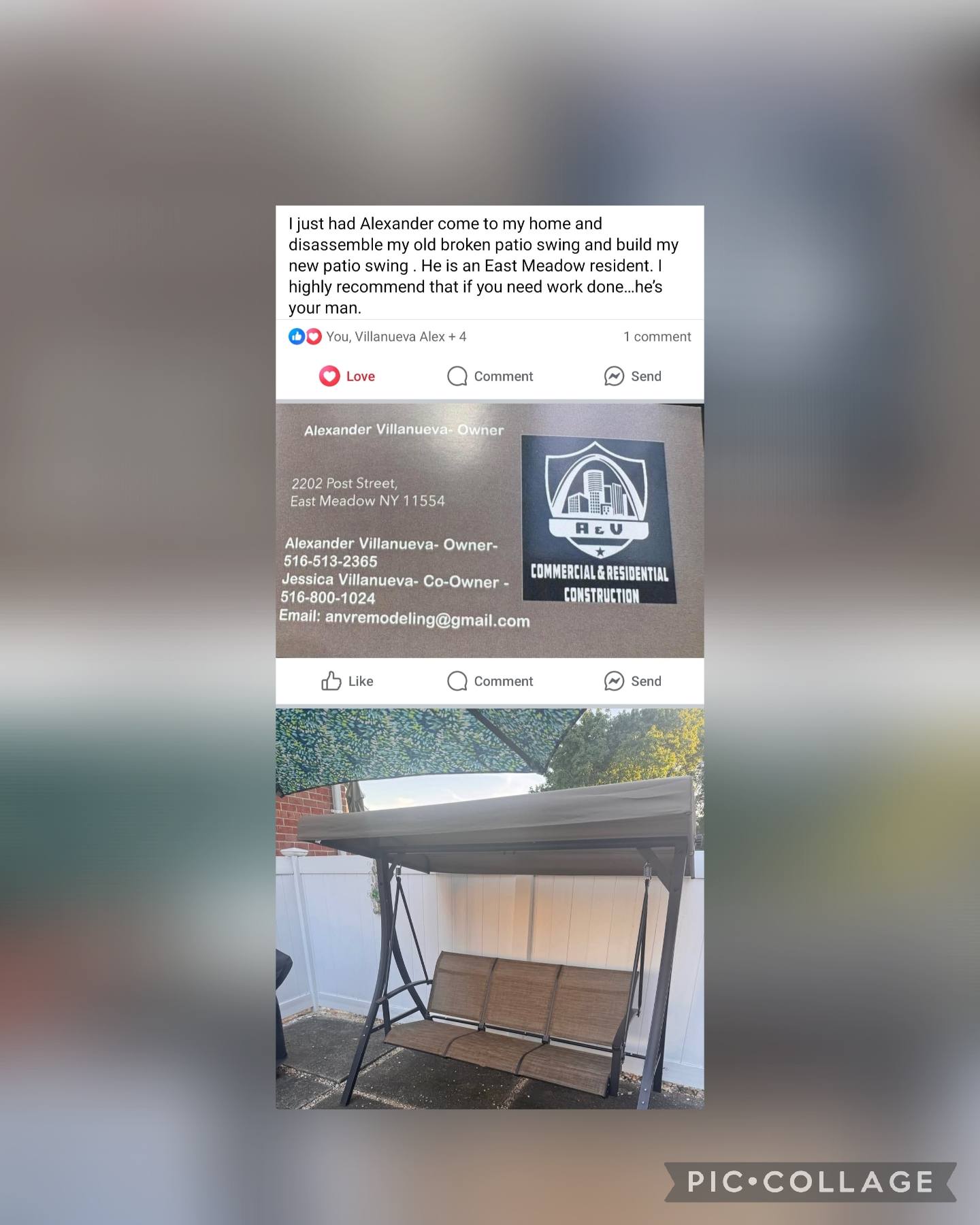 ANV Remodeling client review screenshot