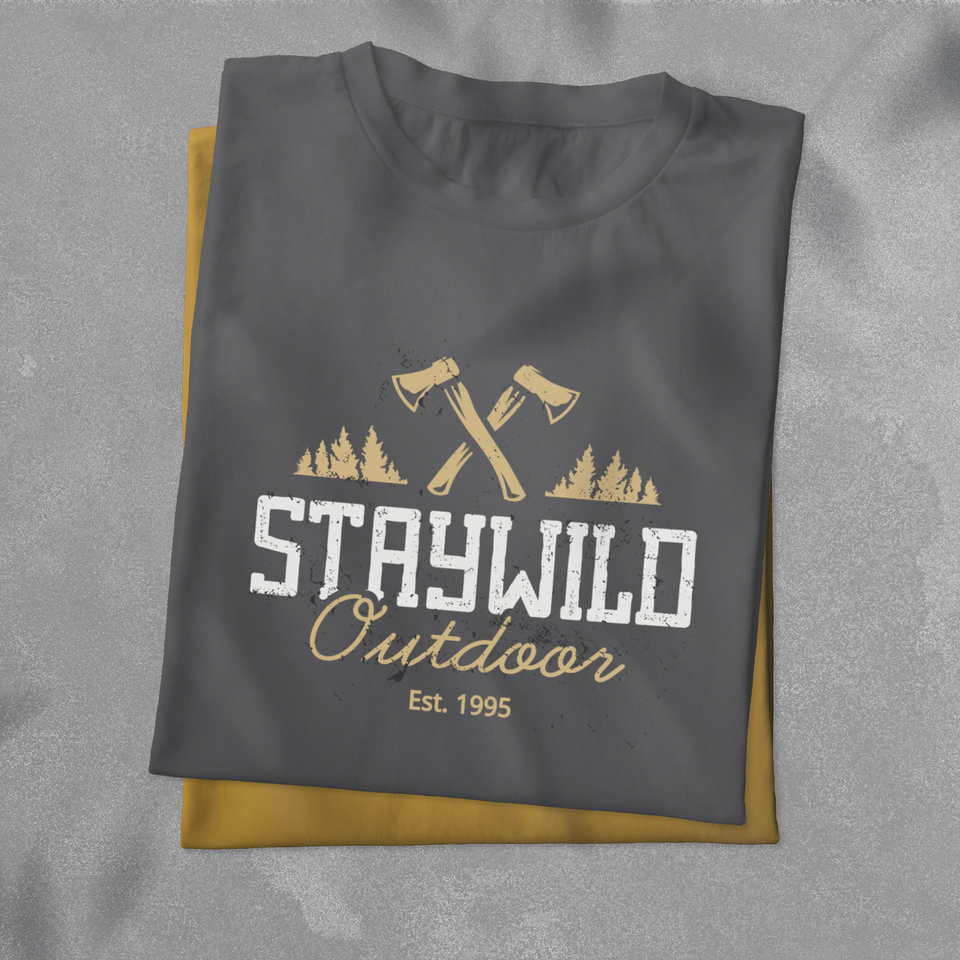 Staywild shirts mockup