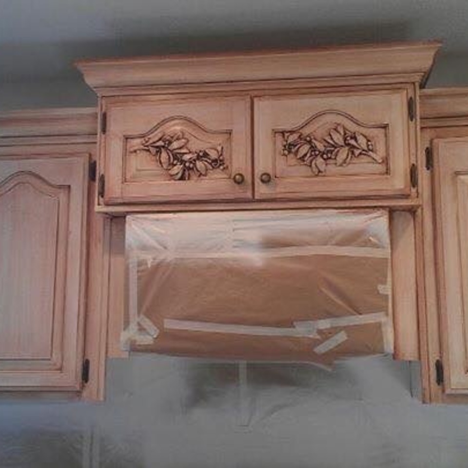 Timeless painting by renee   custom faux finish work   tulsa oklahoma   faux 3d grape vine finish on kitchen cabinets 1d