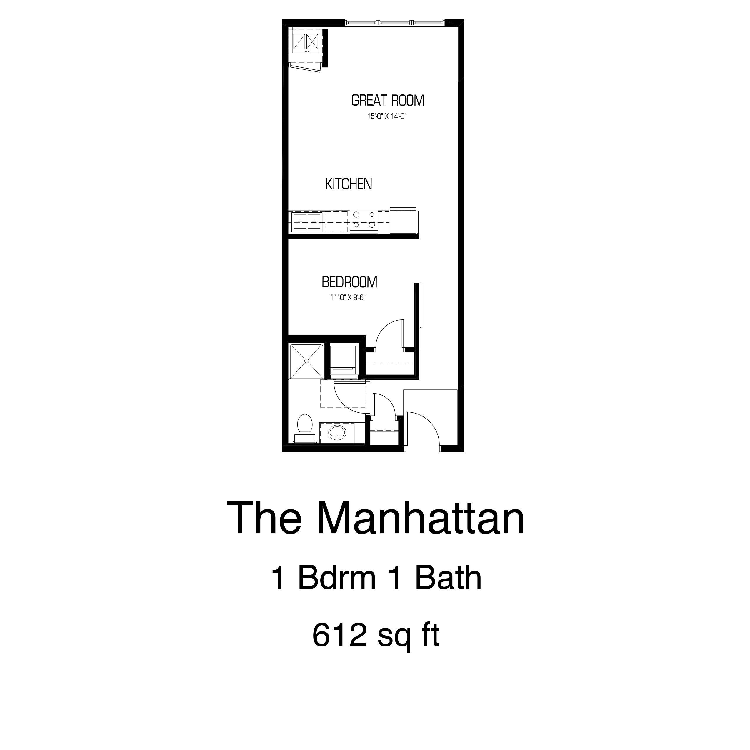 The Manhattan 1 Bedroom Capital View Apartments