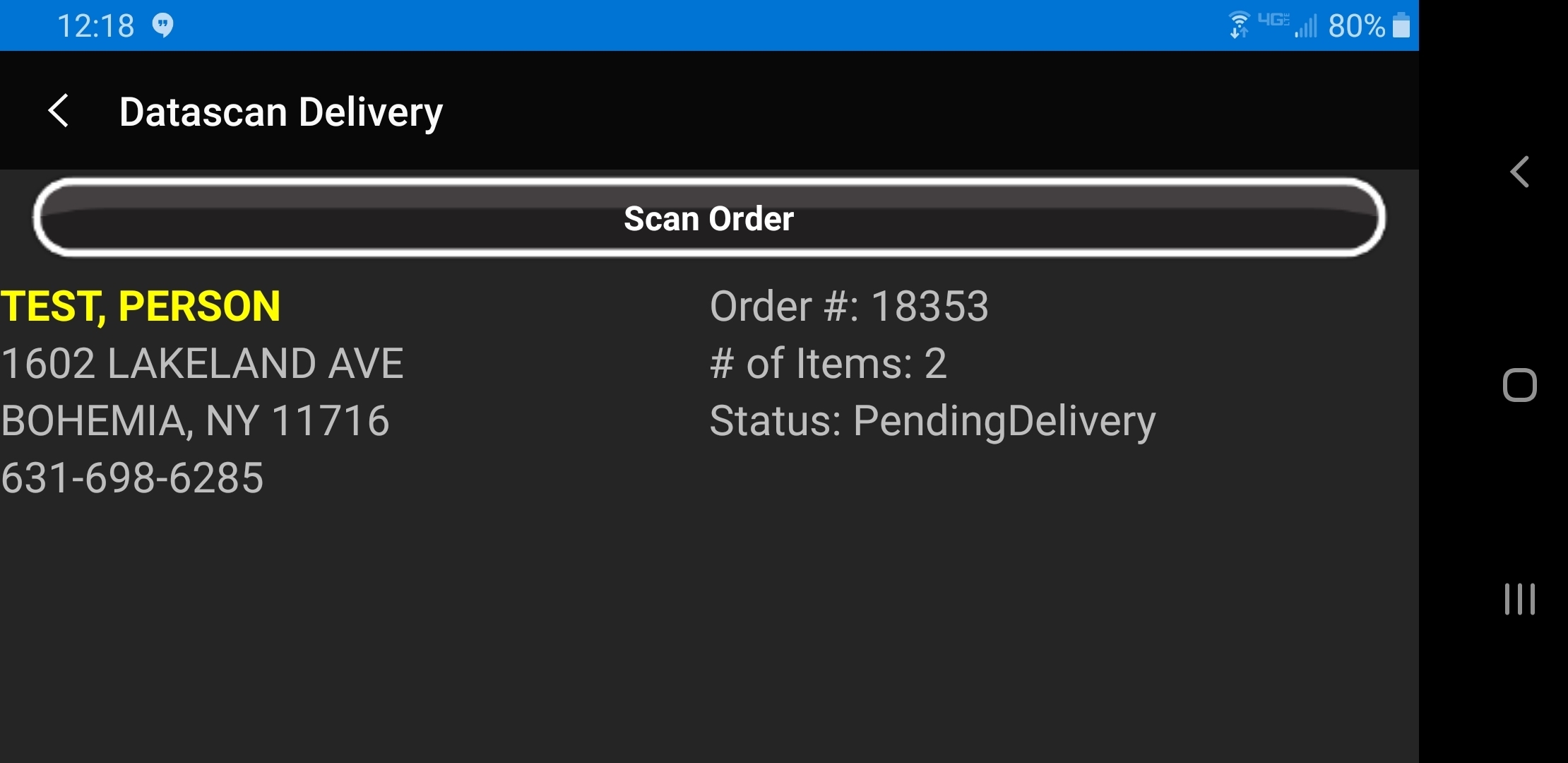 Electronic Delivery System