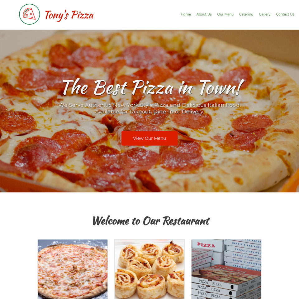 Pizzeria website design theme 960x960