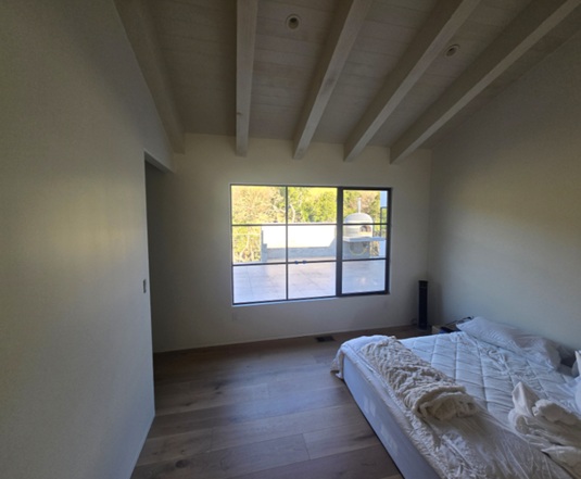 9 Greenfield Way St Helena bedroom with exposed beams