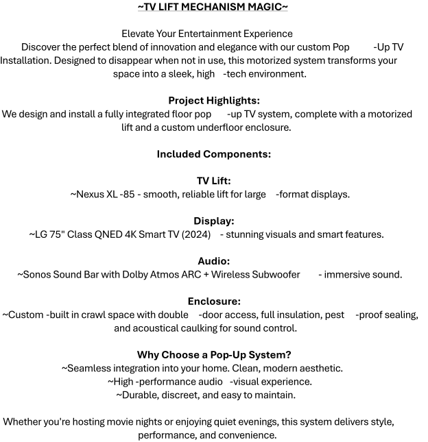 TV Lift Mechanism Magic project details