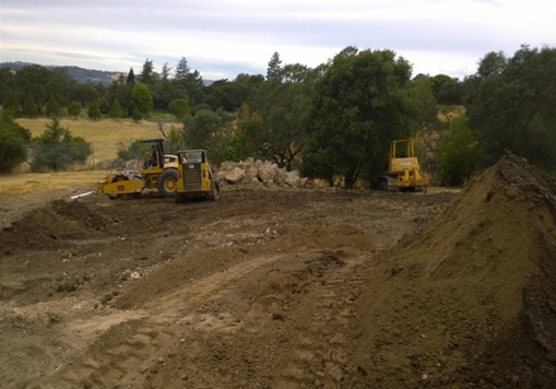 Pascale Place Napa site grading equipment