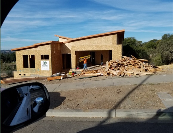 Pascale Place Napa framing progress front view
