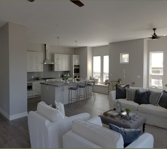 Pascale Place Napa interior living room and kitchen open layout