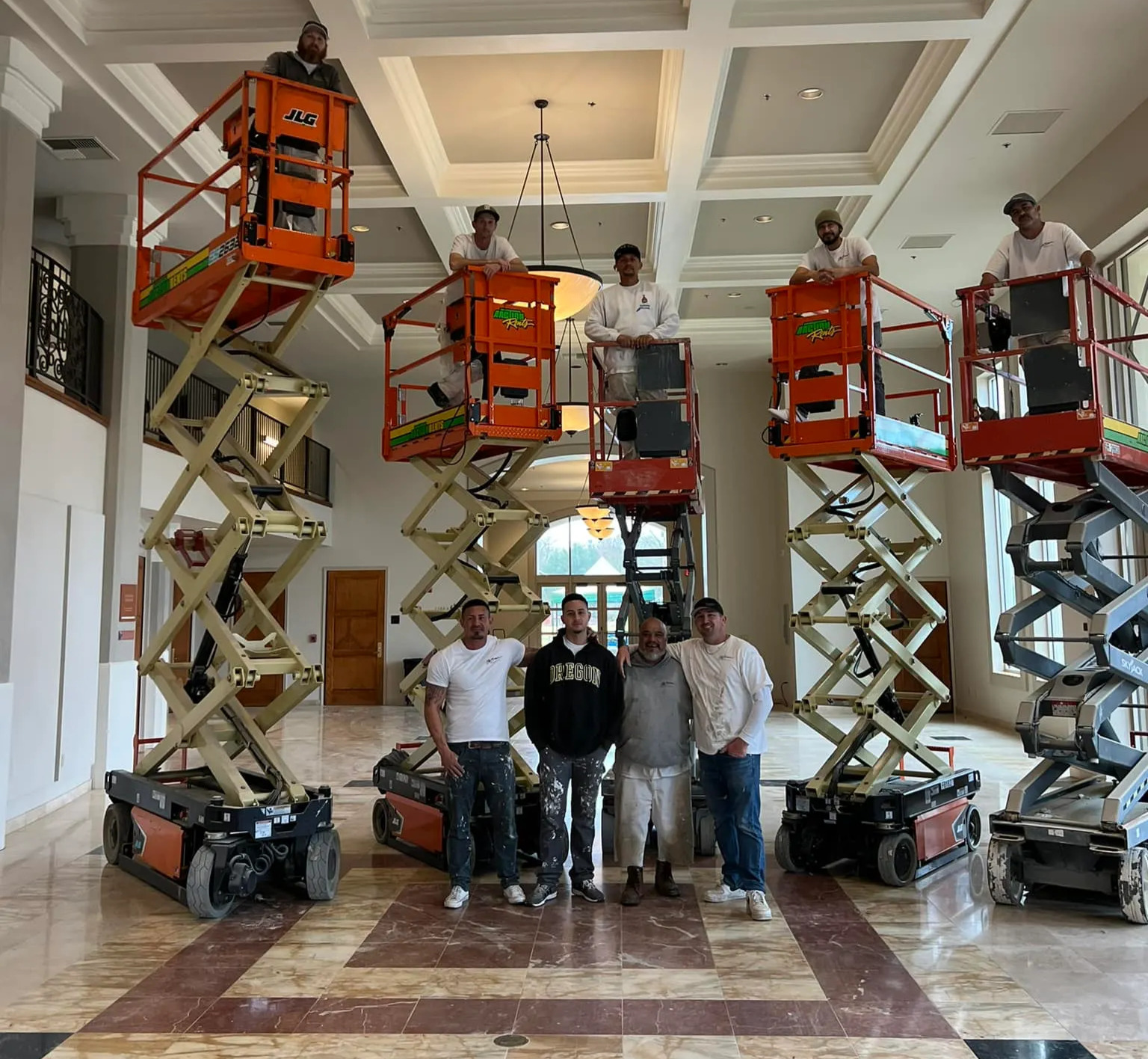 Coy Brown Painting crew at commercial jobsite