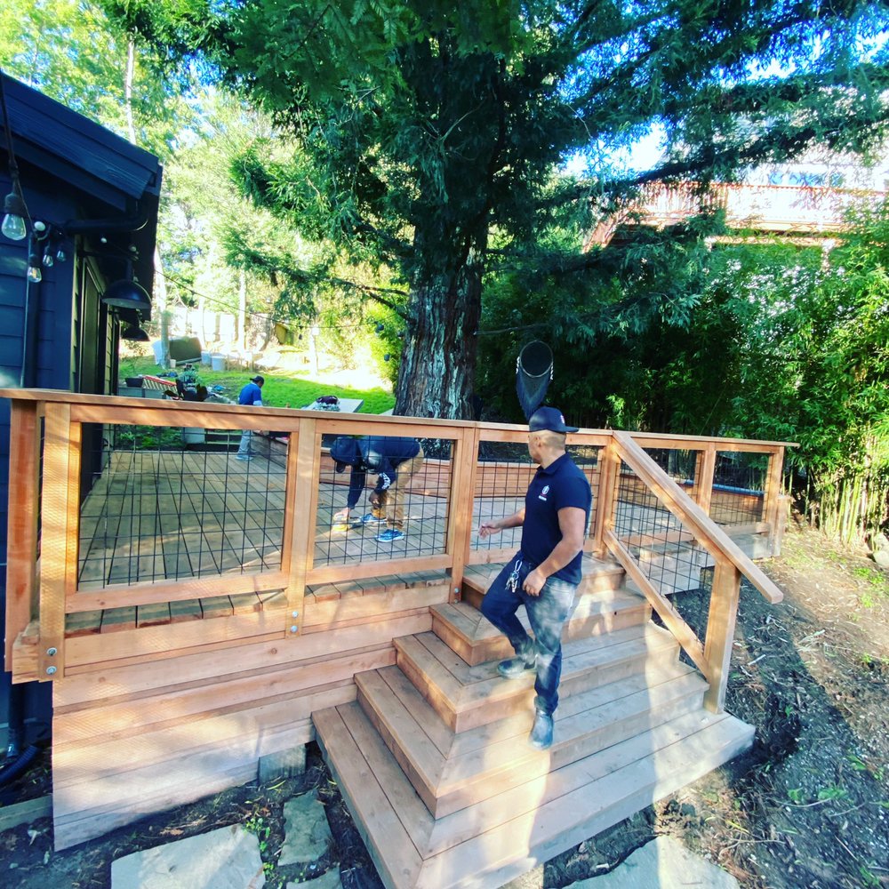 Fence and deck construction in Marin County