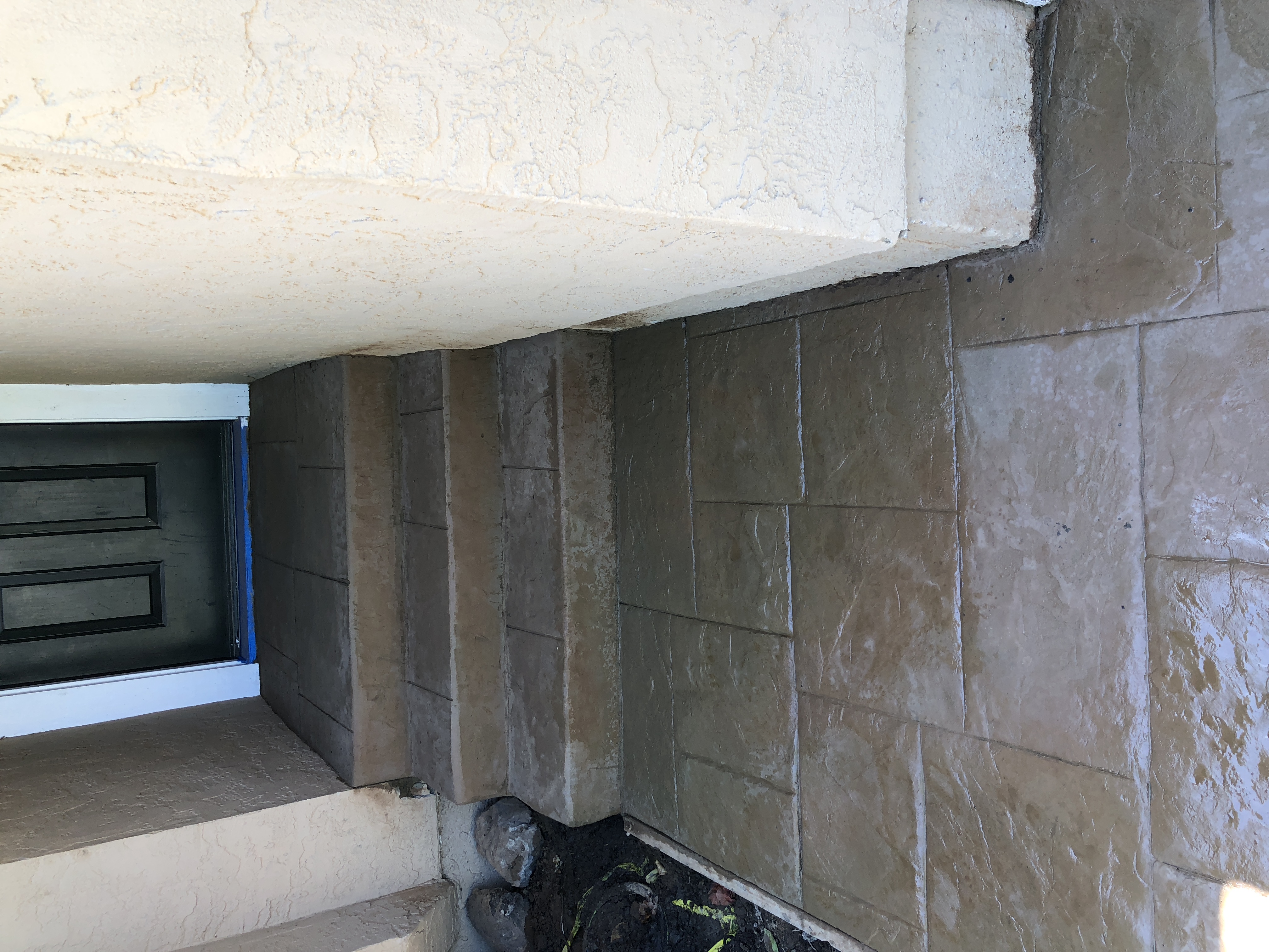 Stamped concrete finishes