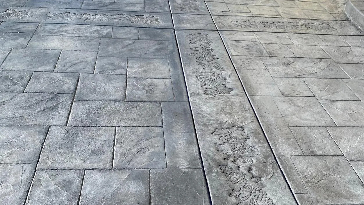 Stamped and decorative concrete finish by San Carlos Concrete