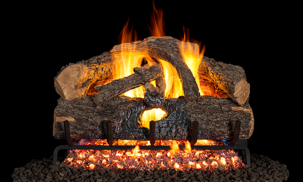Real Fyre Charred Oak vented gas logs