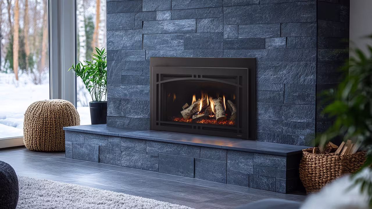 Majestic gas fireplace