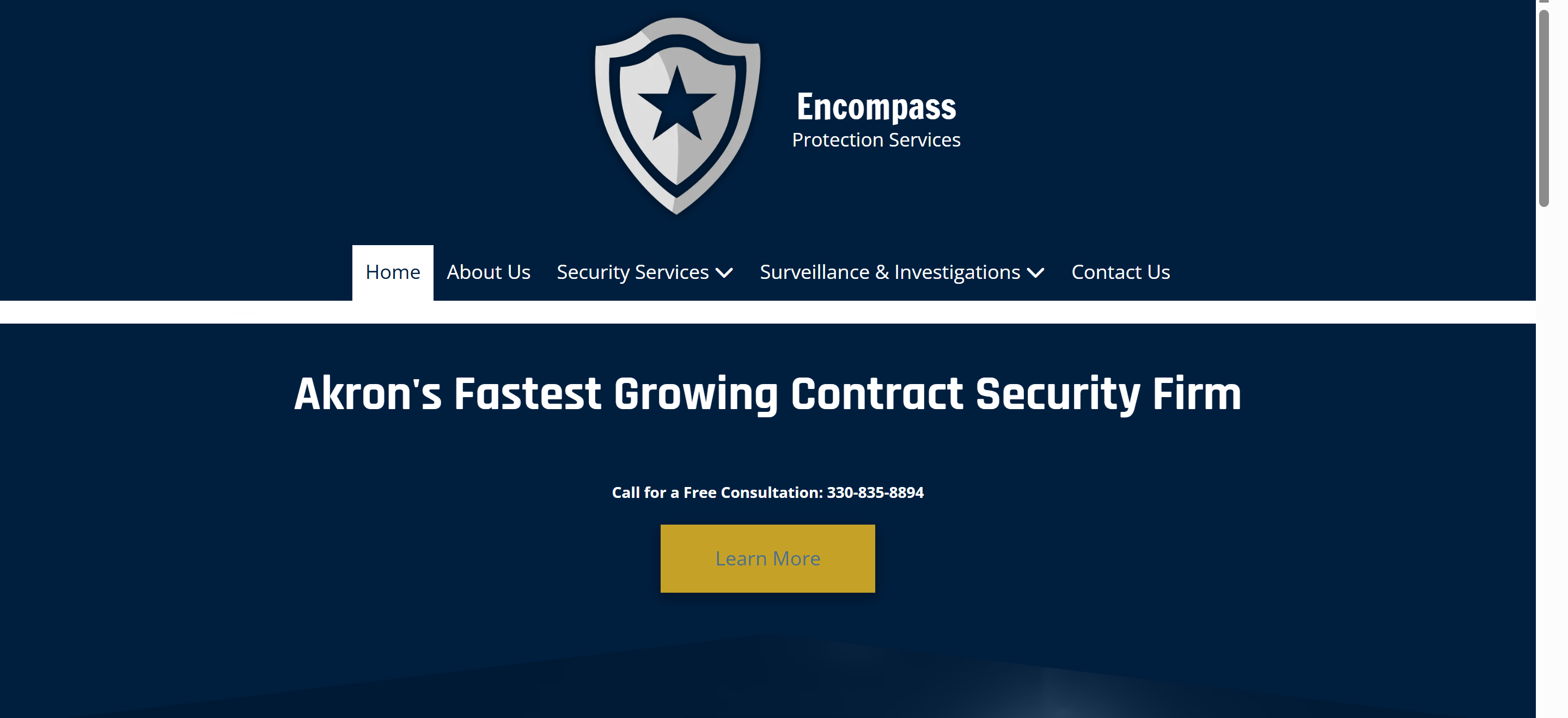 Encompass Protection Services website preview