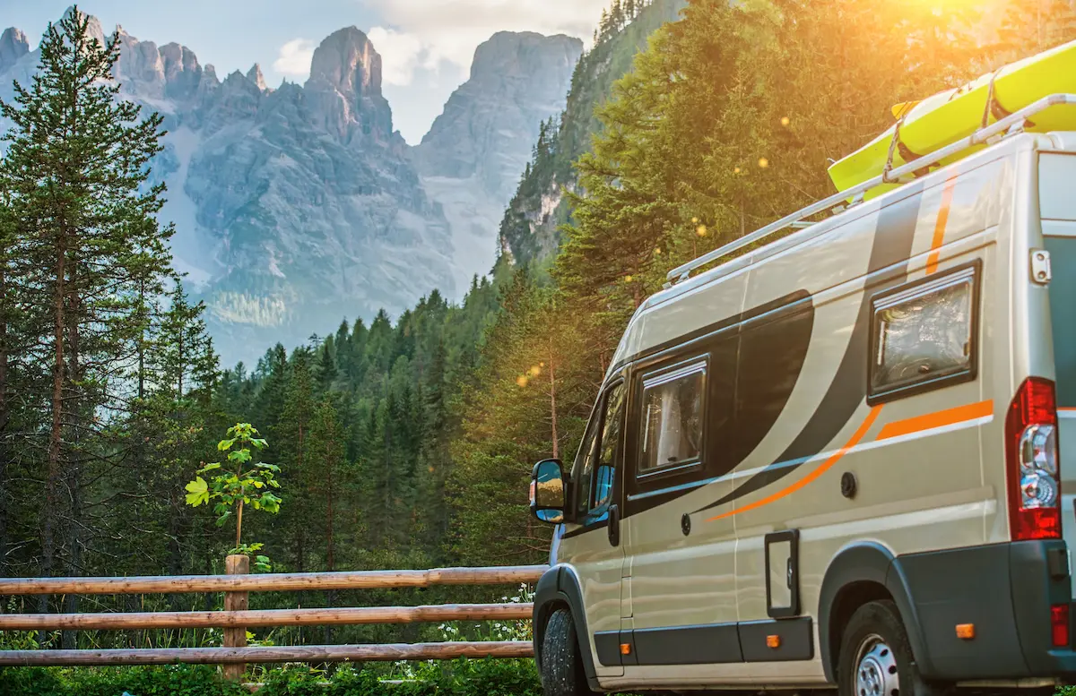 A Class B motorhome on a road trip representing the active and mobile RV lifestyle that creates consistent demand for professional RV tank cleaning and black water pump-out services