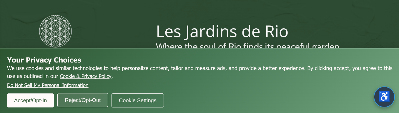 Les Jardins de Rio boutique hotel website Rio de Janeiro Brazil by WebSwan Digital Solutions
